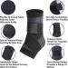Ankle Brace & Compression Sleeve for Men & Women | Support for Sprains Fasciitis & Achilles Injuries - Large Black - Buy Online on GoSupps.com