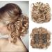 SEGO hair extensions hairpiece bun hair extension hair tie updos donut like real hair light brown to bleached blonde