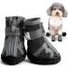 Zweitea Dog Shoes for Small Dogs Breathable Slip-Resistant Paw Protection Boots for Chihuahuas Robust Sole & Reflective Design Black 1.3x1.58 - Buy Online on GoSupps.com