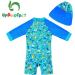 UPF 50+ Blue Dinosaur Zipper Swimwear for Baby Boys/Girls 3-6 Months - Buy Online on GoSupps.com