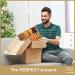 Happy Birthday Gourmet Nuts Gift Basket in Wooden Tray | 12 Assortments, Kosher Snacks for Men, Women | Healthy Care Package with Orange Ribbon - Buy Online on GoSupps.com