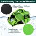 Kuoser Adjustable Dog Lifeguard Vest - Ripstop Life Jacket for Small to Large Dogs | High Swimming Capacity Pet Swimsuit in Green - Buy Online on GoSupps.com