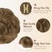 BARSDAR Claw Clip Messy Bun Hairpiece - Synthetic Curly Hair Scrunchie for Women, Light Golden Brown/Golden Blonde Mix - Buy Online on GoSupps.com