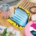 Portable Women's Binding-Storage Bags | Menstrual Cup & Pad Pockets | Teen Girls' Tampon Bags | Multicolored Yellow Alphabet Design - Buy Online on GoSupps.com