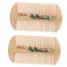minkissy Lot De 2 Peignes En Bambou Dents Denses Double Face Portable Et Antipelliculaire Outil Multifonction Pour Cheveux La Maison Soin Du Cuir Chevelu Et D m lage Quotidien