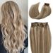 Real Human Hair Extensions Platinum Blonde Highlights Clip in Hair Extensions for Women 20 Inch 70grams 7pcs Full Head Fine Straight Ash Brown with Platinum Clip on Remy Hair Extensions 20 Inch #8P60 Ash Brown Mixed Platin…