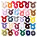 Hair Scrunchies Rabbit Bunny Ear 30pcs - Easter Bow Bowknot Scrunchies Velvet Scrunchy Bobbles Elastic Hair Ties Band 30 Count (Pack of 1)
