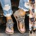 Stylish Women's Retro Flat Gladiator Flip-Flop Sandals - Leopard Zipper Comfortable PU Leather Peep-Toe Straps - Perfect for Travel - Strandu 2 41 EU - Buy Online on GoSupps.com