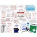 Complete set first aid according to current DIN/EN 13157 plus 2 for companies with hygiene spray emergency ventilation assistance & association book including alcohol tub + tweezers