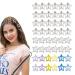 48 Pcs Star Hair Clips Silver 2000s Y2K Hair Barrettes Non-Slip Metal Snap Hair Clips Glitter Star Shaped Hair Barrettes Hair Pins Stars Hair Accessories for Women