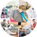 Pre-Cut Y Kinesiology Tape - 20pc Black Elastic Sports Tape for Muscle Pain Relief and Joint Protection - Buy Online on GoSupps.com