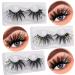 False Eyelashes Dramatic Glitter Lashes Fluffy Drag Queen Mermaid Makeup DIY Lashes Decorative Eyelashes 3 Different Style FANXITON Fake Eyelashes Multipack 25MM-D18