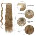 Long Wavy Curly Clip-in Ponytail Hair Extensions - Blonde & Caramel 60cm | Synthetic Fish Braid for Women - Buy Online on GoSupps.com