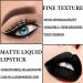2Pcs Matte Lipstick & Lipliner Set | High Pigmented Black Lip Gloss & Waterproof Lip Stain for Halloween & Goth Makeup - Buy Online on GoSupps.com