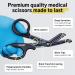Madison Supply 7.5 Medical Scissors - Premium Quality Stainless Steel Bandage Shears for Nurses, EMT & Trauma - Fluoride-Coated Blades, Non-Stick, Black Handle - 1 Pack - Buy Online on GoSupps.com