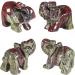 Mookaitedecor Set of 5 Natural Healing Crystal Elephant Ornaments - Good Luck Elephant Statues for Home D cor - 1.5 Inches - Purple, Blue, Brown, Green, Red - Buy Online on GoSupps.com