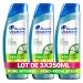 Head & Shoulders Pure Intense Sebum-Regulating Anti-Dandruff Shampoo 3x250 ml, With Lemon, For Oily Scalp, Up to 100% of Dandruff Eliminated