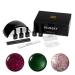 BLUESKY Gel Nail Polish Starter Kit - Glitters Gel Nail Kit with 24W UV LED Lamp Nail Dryer 3 x 10ml Gel Nail Polishes Cleanser Wipes Top and Base Coat Nail File and Buffer