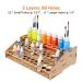 Amazon Basics Craft Paint & Brush Organizer Rack - Holds 60 Bottles & 22 Brushes - Wood Finish - 14 x 8 Inches - Light Brown - Buy Online on GoSupps.com