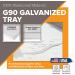 Pinnacle Systems Chew-Proof Galvanized Metal Tray for Dog Crate - 35 x 21.63 x 1 Inches - Buy Online on GoSupps.com