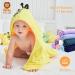 Sunny zzzZZ Baby Hooded Bath Towel and Washcloth Set - Baby Shower Towel Gifts - 2 Towels, 8 Washcloths - Yellow Bee & Grey Elephant - Buy Online on GoSupps.com