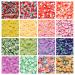 Crafare 16 Pattern Mini 1/4 Inch 3D Fruit Slice Face Nail Art Decorations Christmas Slime Making Supply for Crafts Sticking to Slime and Nail Art