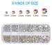 2400pcs Nail Art Rhinestones Kit with Storage Organizer Box - 6 Sizes (1.5-4.5mm) Nail Gems Ab Flatback Rhinestones for Nail Art Craft - Includes Wax Pencil and Tweezers - Buy Online on GoSupps.com