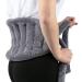 XL Gray Microwave Heating Pad - Back Pain Relief with 71 Ties, Moist Heat Wrap for Neck, Shoulders, Cramps - Microwavable Flaxseed Rice Pack - Buy Online on GoSupps.com