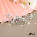 Bridal Flower Wedding Hair Comb Clip - Crystal Vine Pearl Headpiece for Bride & Bridesmaids - Rhinestone Hair Piece for Wedding, Prom & Parties (Silver/White) - Buy Online on GoSupps.com