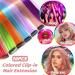 16Pcs Colored Clip in Hair Extensions 22 Inch - Princess Pink Highlights for Girls & Women - Heat-Resistant Synthetic Hair Accessories - Party Hair Decor - Buy Online on GoSupps.com