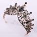 Baroque Queen Crystal Wedding Crown - Black Costume Party Hair Accessory for Women and Girls - Buy Online on GoSupps.com