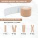 EVERLIT 20 PreCut Beige Kinesiology Tape for Pain Relief & Support - Elastic Cotton Therapeutic Athletic Sports Tape | 10 Strips - Buy Online on GoSupps.com
