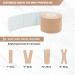 EVERLIT 4-Pack Pre-Cut Elastic Cotton Kinesiology Tape for Pain Relief - 80 Precut 10 Strips, Beige - Buy Online on GoSupps.com