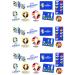 27 Stand Up Football 2024 Euros Germany Themed Edible Wafer Paper Cake Toppers Decorations