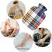 NAANLE 1L Hot Water Bottle with Cover | Blue Pink Tartan Plaid - Back Pain Relief Hand/Foot Warmer and Neck Comfort - Ideal for Heat & Cold Therapy - Buy Online on GoSupps.com