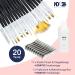 Nail Design Set - 20 Pieces with Fine Hair Brush Nail Art Picker Brush Holder & Cleaner for Perfect Nail Art - International Shipping Available - Buy Online on GoSupps.com