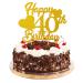 Happy 40th Birthday Cake Topper 40th Birthday Decorations for Her Happy Birthday Cake Topper Decoration 40th Birthday Cake Topper Birthday Cake Toppers 40th Birthday Theme Party Supplies