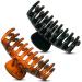 9cm Hair Clips Women Girls Hair Claw Clips Non-Slip Grip Strong Hold Brown/Black Hair Clips For Fine Hair Shiny Sectioning Styling Claw Clips 2PCS Hair Claws Set black/brown
