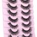 JIMIRE Faux Mink Fairy Lashes 3D Fluffy Peri Style Full Volume False Eyelashes Cat Eye 5D Multilayer Spiky Butterfly 15MM D Curly Fluffy Strip Fake Lashes 8 Pairs Pack - Buy Online on GoSupps.com