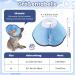 Xialvyu Foldable Protective Cat Collar - Adjustable Blue Restoration Neck Cone for Cats & Small Dogs Post-Surgery & Injury Care - Buy Online on GoSupps.com