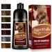 3-in-1 Hair Dye Shampoo Light Brown Argan Oil Hair Color Shampoo for Gray Hair Brown Instant Dye Shampoo for Women & Men Natural Plant Hair Dye Kit Colors Hair in Minutes Long-Lasting Easy to Use