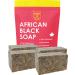 African Black Soap |200g x4| 1.76 LB Value Pack| 100% Natural Plant-Based Cruelty-Free | Packed in Canada| By Amriel Co.