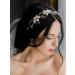 SWEETV Gold Wedding Headband - Pearl Flower Bridal Hairpiece for Women - Crystal Hair Vine Accessory - Buy Online on GoSupps.com