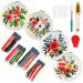 4 Sets Funny Embroidery Kit for Beginners Embroidery Kit for Art Craft Handy Sewing Include Embroidery Clothes with Pattern Embroidery Hoops Instructions Color Threads Needle Kit(size:7.87inch)