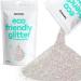 Hemway eco Friendly Biodegable Glitter 100g / 3.5 ounces Bio Cosmetic Safe Sparkle vegan for the face eyeshadow body hair nail and festival makeup - 1/40 "0.025" 0.6mm - Perlmutt
