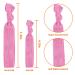 MEEDEE 100 Pack Hot Pink Elastic Hair Ties | No Crease Soft Ribbon Ties | Knotted & Ouchless for Ponytails & Yoga | Elastic Bracelets Included - Buy Online on GoSupps.com