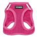 Voyager Step-in Air All Weather Mesh Harness and Reflective Dog 5 ft Leash Combo with Neoprene Handle, for Small, Medium and Large Breed Puppies by Best Pet Supplies - Leash Harness (Red), XS S (Chest: 14.5 - 16") Fuchsia (Matching Trim)