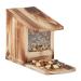 Relaxdays Squirrel Feeder House Feeding Station Box Standing Wooden HWD: 17.5 x 12 x 25 cm Flamed