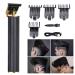 Hair Clippers for Men Beard Trimmer Cordless Rechargeable Grooming Hair Cutting Kits T-Blade Ceramic Blade Shaver with 4 Guide Combs Cutting Kits for Home Daily Use and Barber Shop -Black