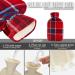 2 Litre Hot Water Bottle with Red Check Fleece Cover - Buy Online on GoSupps.com